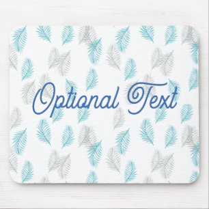 Tapis De Souris Pattern Blue & Gray Leaves