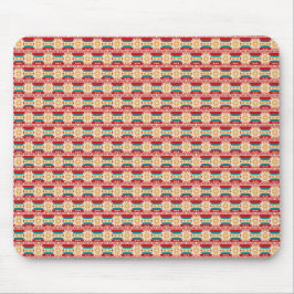 Tapis De Souris Pattern mexicain à Beige and Red