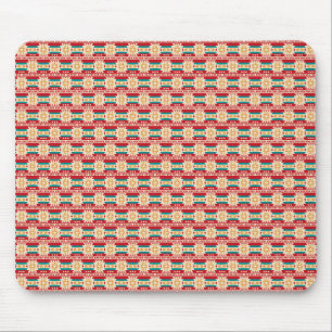 Tapis De Souris Pattern mexicain à Beige and Red