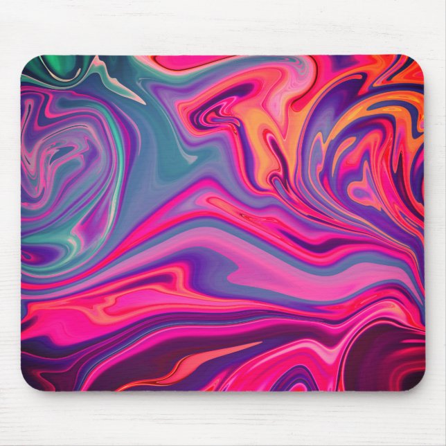 Tapis De Souris Patters bleus bleus Green Abstract (Devant)
