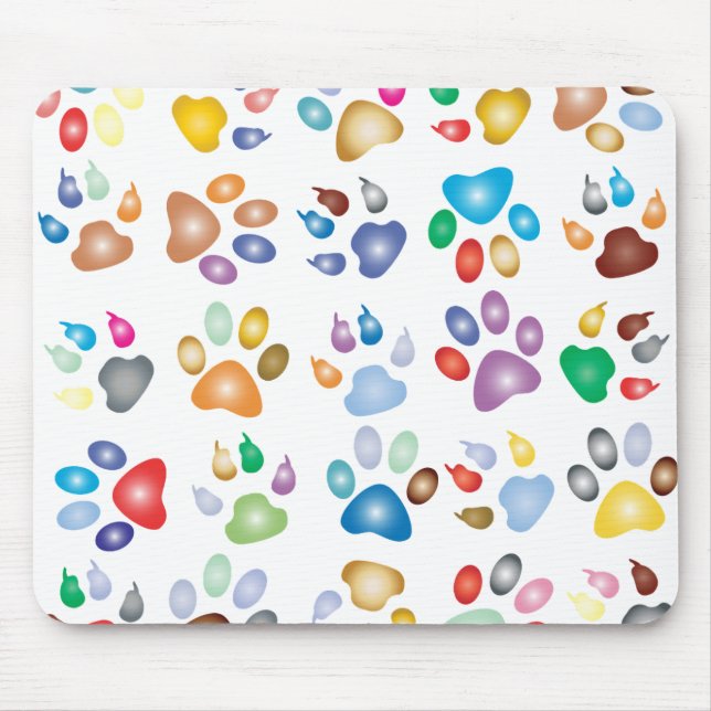 Tapis De Souris Pattes d'animaux familiers (Devant)