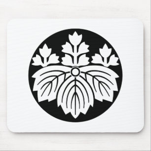 Tapis De Souris Paulownia à feuilles pointues avec 53 fleurs dans 