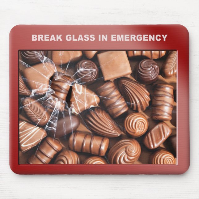Tapis De Souris Pavé de la souris Chocolat d'urgence (Devant)