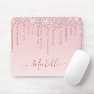 Tapis De Souris pavé de parties scintillant rose vif