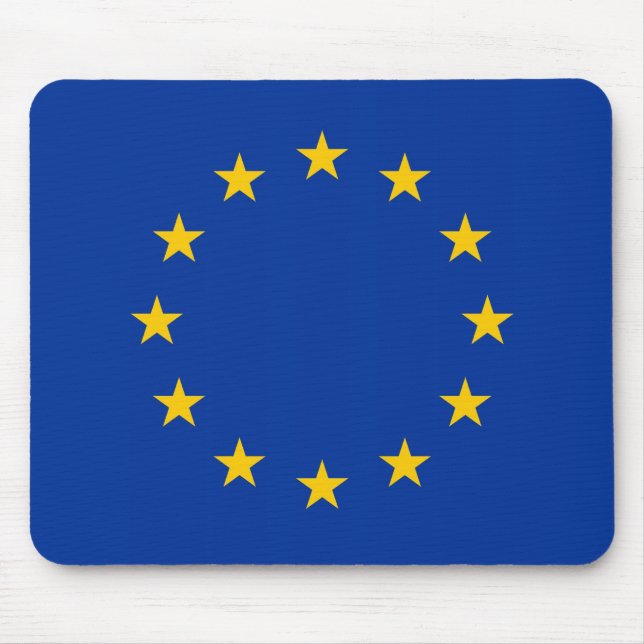 Tapis De Souris Pavé de souris avec Drapeau de l'Union Européenne (Devant)