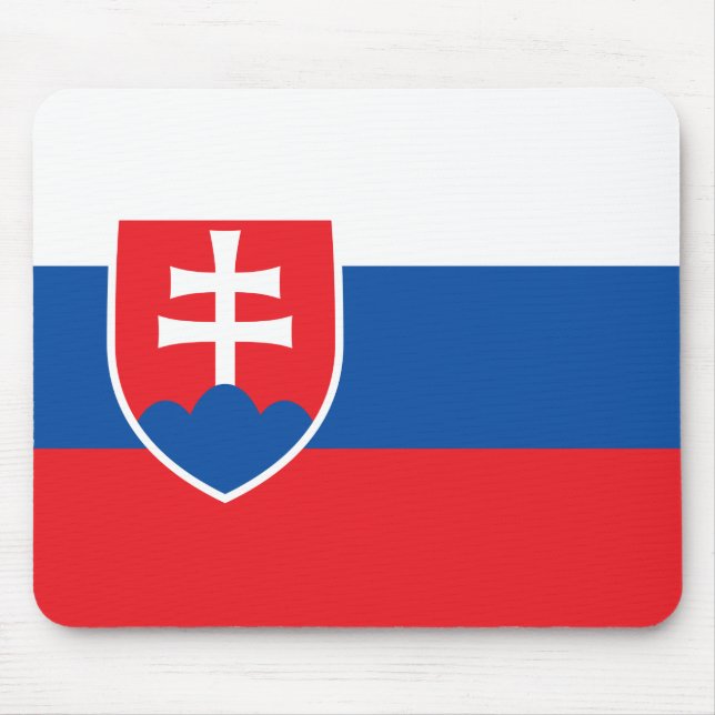 Tapis De Souris Pavé de souris avec Drapeau de Slovaquie (Devant)