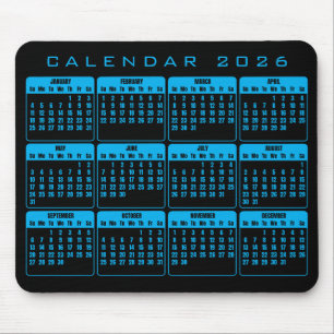Tapis De Souris Pavé de souris Calendrier 2026