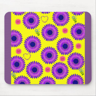 Tapis De Souris pavé de souris jaune pourpre