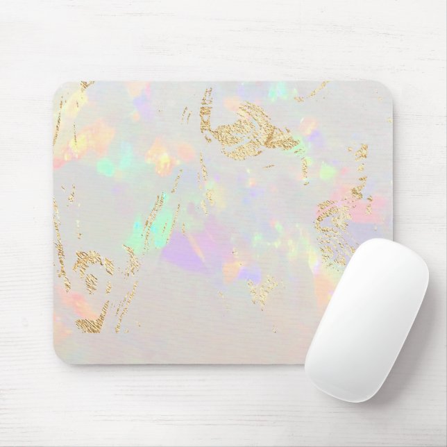 Tapis De Souris pavé de souris opale blanc (Avec souris)
