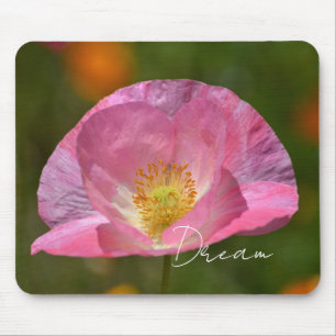 Tapis De Souris Pavot d'Islande rose (photographie prise par moi)