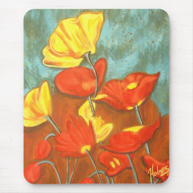 Tapis De Souris Pavots oranges (Devant)