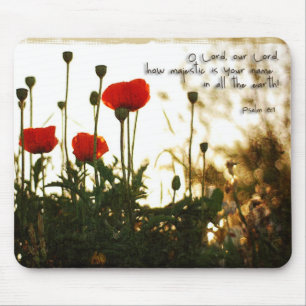 Tapis De Souris Pavots rouges au coucher du soleil