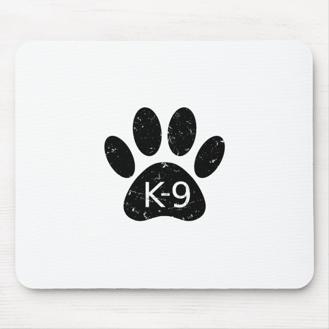 Tapis De Souris Paw Chien en Perdu Grunge K-9 (Devant)