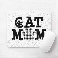 Pawprint maman chat avec poils de chat