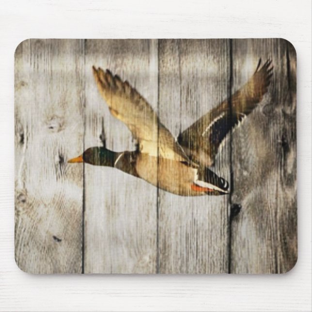 Tapis De Souris Pays occidental en bois de grange rustique (Devant)