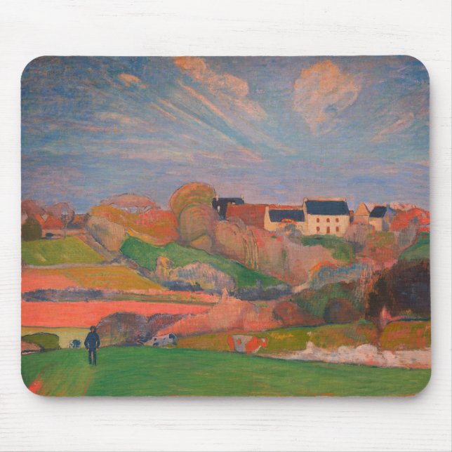 Tapis De Souris Paysage au Pouldu par Gauguin : (Devant)