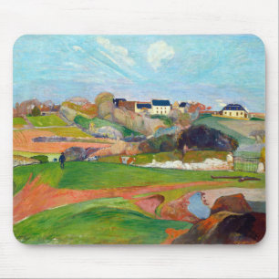 Tapis De Souris Paysage au Pouldu peinture de Paul Gauguin