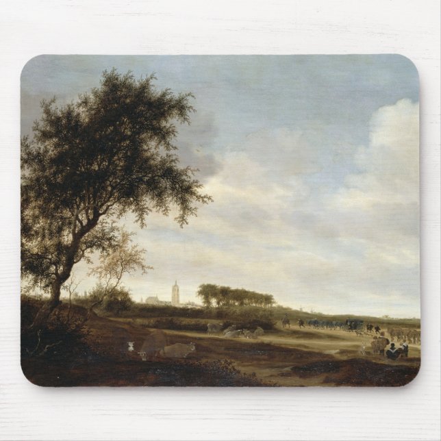 Tapis De Souris Paysage boisé (huile sur le panneau) (Devant)