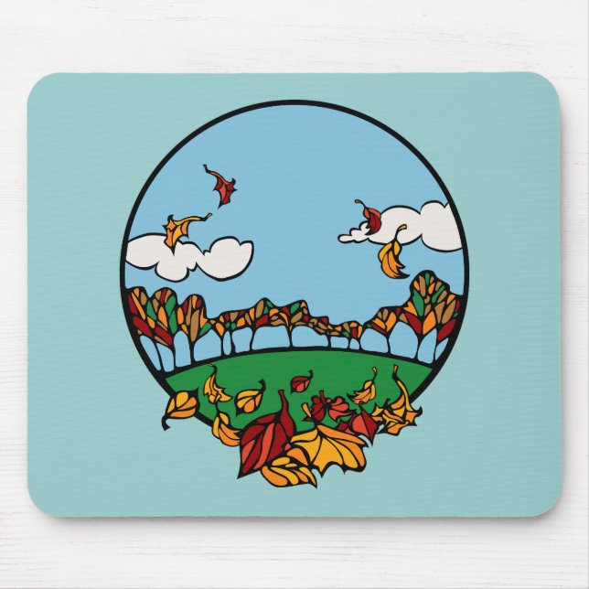 Tapis De Souris Paysage d'automne (Devant)