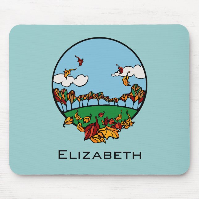 Tapis De Souris Paysage d'automne personnalisé (Devant)