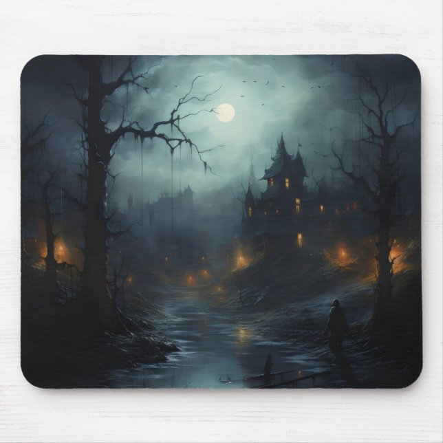Tapis De Souris Paysage de fantasy horrifique sombre (Devant)