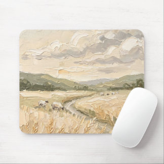 Tapis de souris Paysage de Ferme Rustique Vintage