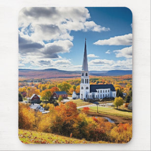 Tapis De Souris Paysage de la Nouvelle-Angleterre à l'automne