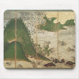 Tapis De Souris Paysage de ressort avec Sun
