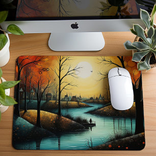 Tapis De Souris Paysage du parc de la rivière paisible