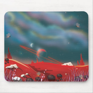 Tapis De Souris Paysage d'un monde extraterrestre
