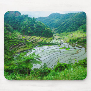Tapis De Souris Paysage en terrasse sur le riz, Philippines