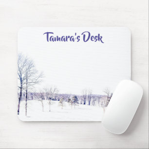 Tapis De Souris Paysage hivernal neige