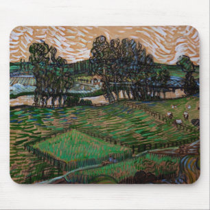 Tapis De Souris Paysage, Pont à travers Oise par Vincent van Gogh