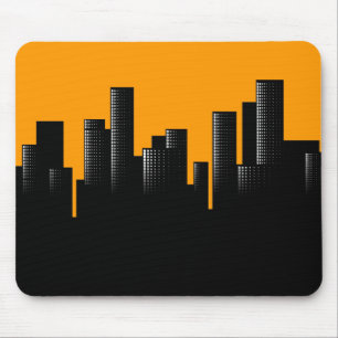 Tapis De Souris paysage urbain orange