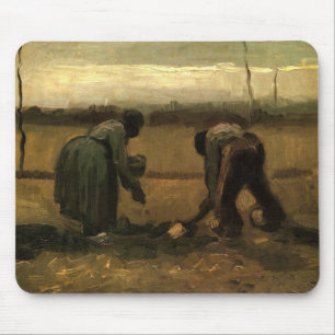 Tapis De Souris Paysanne Plantant des Pommes de Terre par Vincent 
