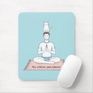 Tapis De Souris Paz Interior, Gato Exterior