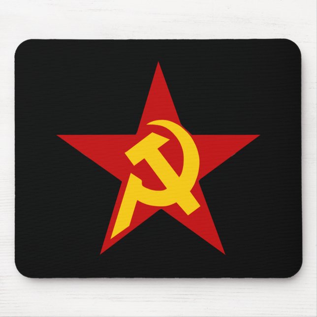 Tapis De Souris PC communiste de marteau et de faucille d'étoile (Devant)