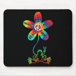 Tapis De Souris Peace Courage Aimer Hope Frogs Hippie