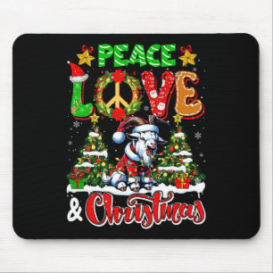 Tapis De Souris Peace Love And Christmas Adorable Propriétaire De 