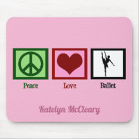 Peace Love Ballet Cute Custom Pink Ballerina