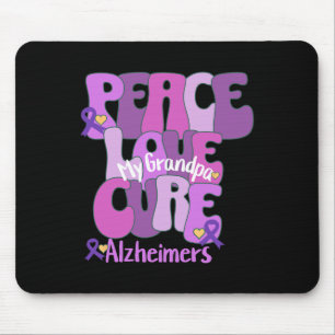 Tapis De Souris Peace Love Cure Heimerheimers Purple Ribbon End He