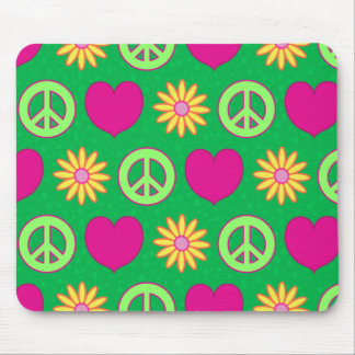 Tapis De Souris Peace Love Daisies