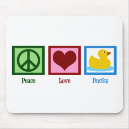 Tapis De Souris Peace Love Ducks