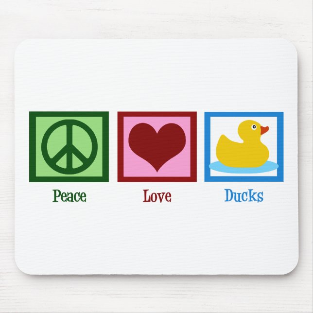 Tapis De Souris Peace Love Ducks (Devant)
