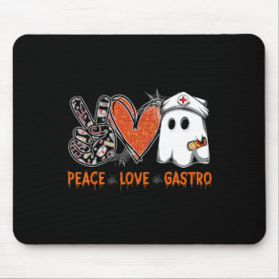 Tapis De Souris Peace Love Gastro Ghost Infirmière Gastroentérolog
