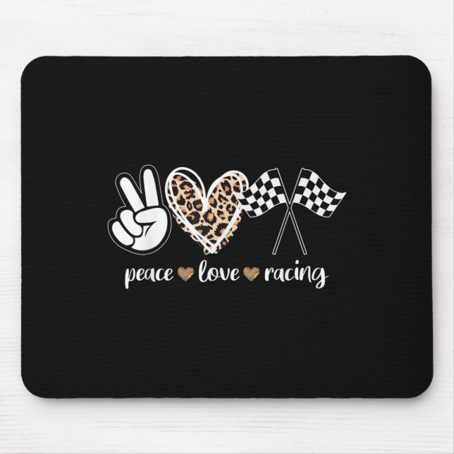 Tapis De Souris Peace Love Racing  (Devant)
