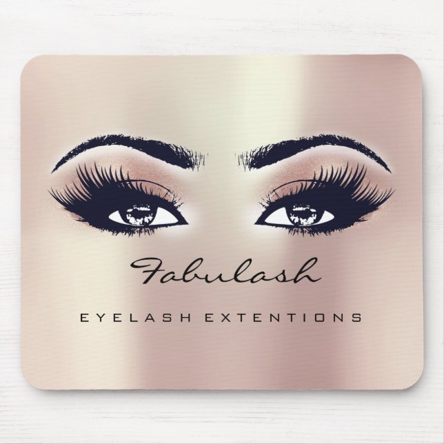 Tapis De Souris Peach Parties scintillant Nom Beauté Lashes Maquil (Devant)