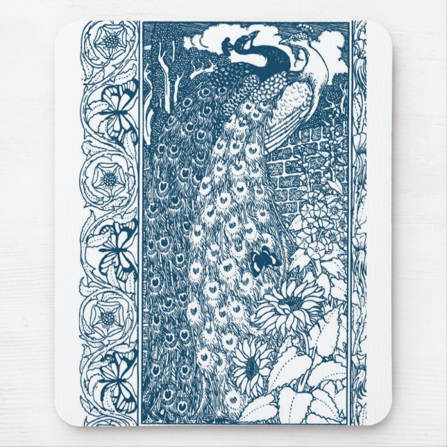 Tapis De Souris Peacock Art Nouveau (Devant)