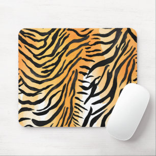 Tapis De Souris Peaux de tigre rayées modernes Imprimer gros félin