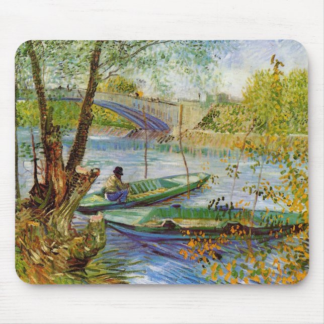 Tapis De Souris Pêche au printemps, Vincent van Gogh (F354) (Devant)